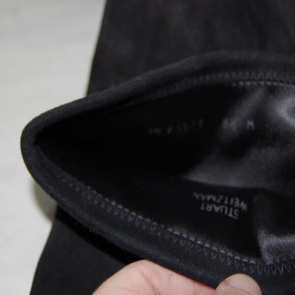 US8.5❤️Stuart Weitzman Midland Black SUEDE Stretch OVER THE KNEE HIGH HEEL BOOTS - Picture 5 of 6